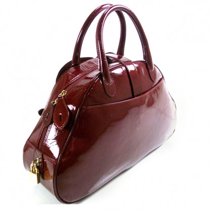 Christian Dior Patent Bowler Burgundy 3 of 10