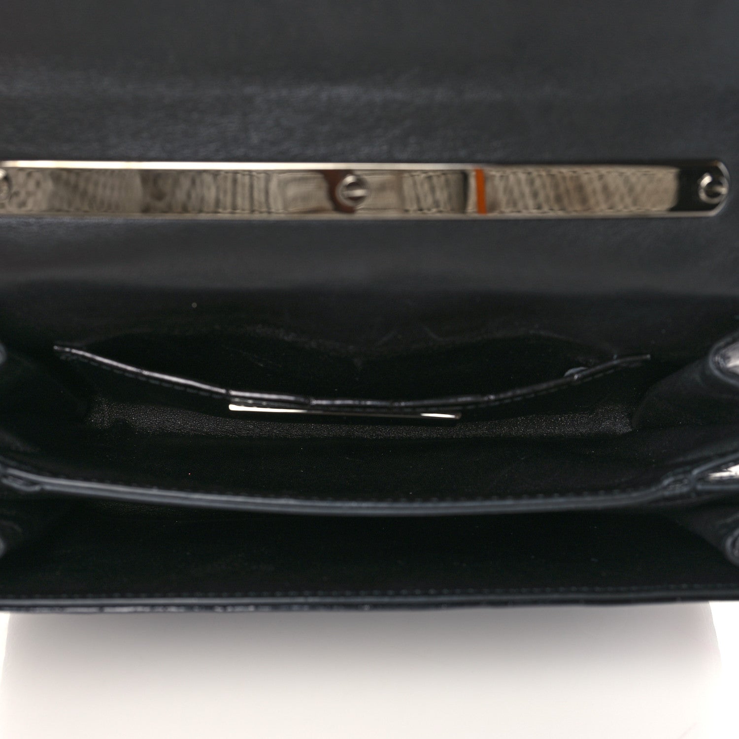 Valentino Garavani Crocodile Crystal Encrusted Studs Va Va Voom Shoulder Bag Black 4 of 8
