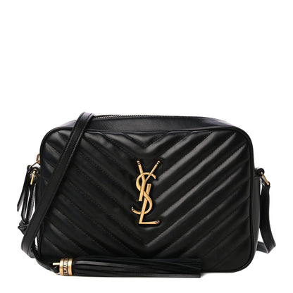 Saint Laurent Calfskin Matelasse Monogram Lou Camera Bag Black 1 of 17