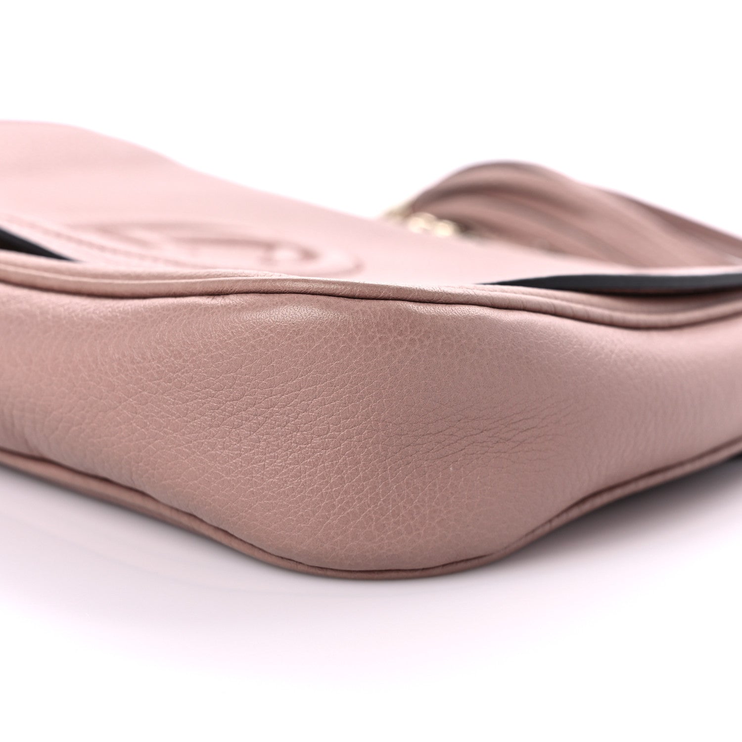 Gucci Pebbled Calfskin Medium Soho Flap Crossbody Pale Pink 9 of 9