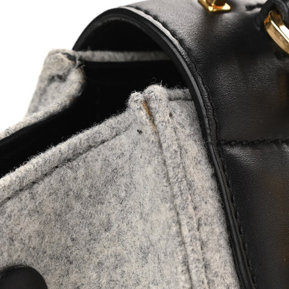 Celine Felt Smooth Calfskin Medium Trapeze Pearl Grey 11 of 14