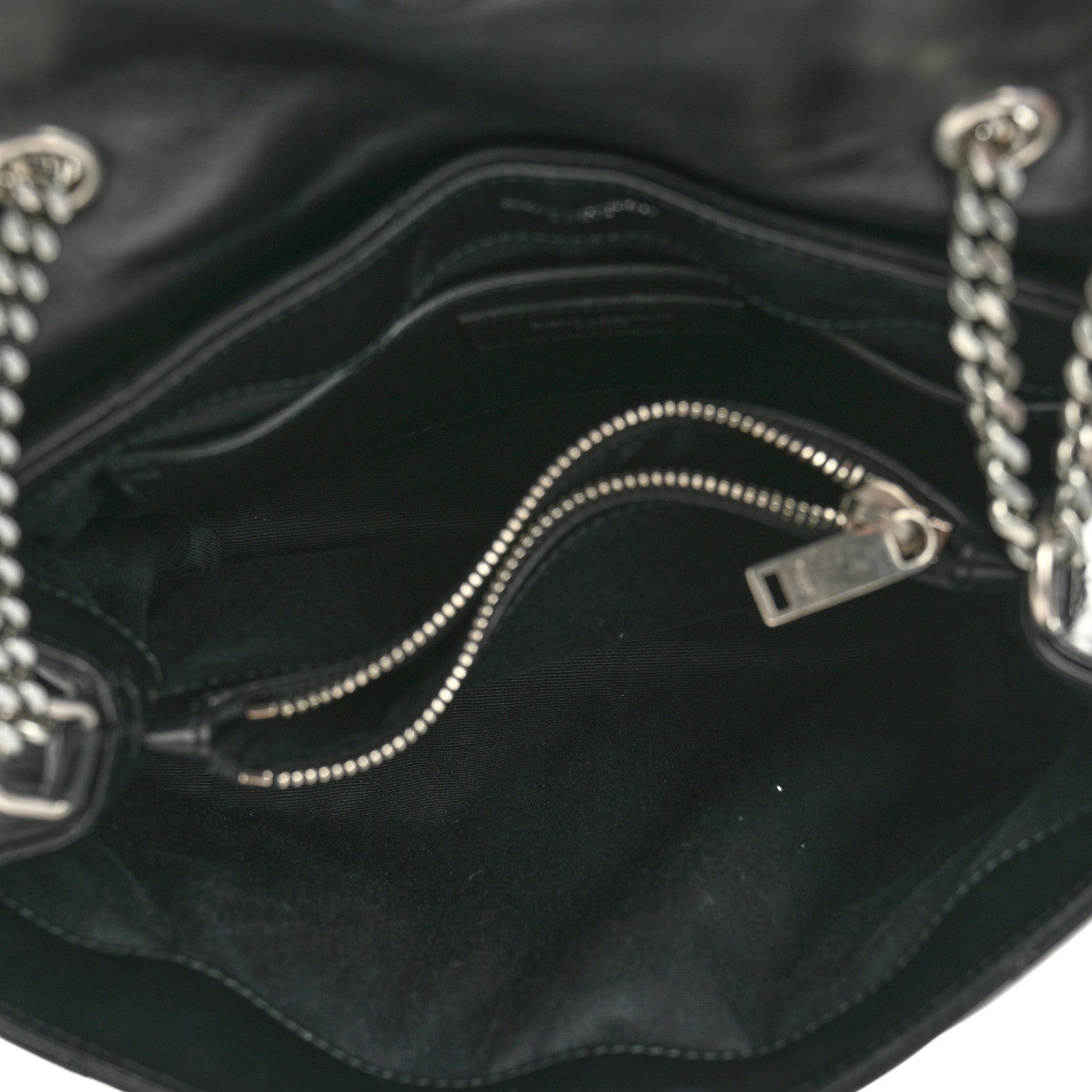 Saint Laurent Calfskin Y Quilted Monogram Small Loulou Chain Satchel Black 5 of 11
