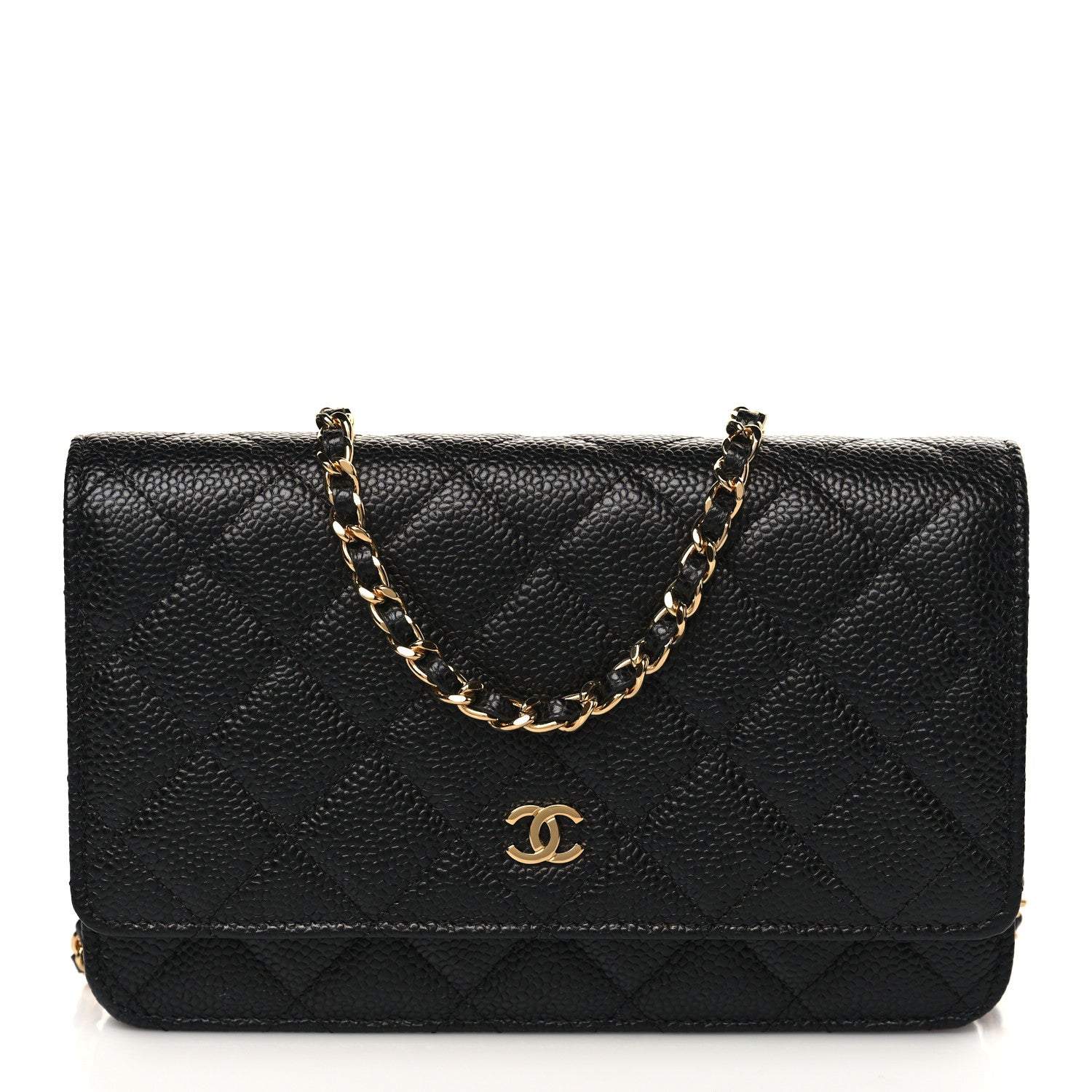 Chanel Caviar Quilted Wallet On Chain WOC Black 1 of 10