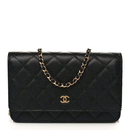 Chanel Caviar Quilted Wallet On Chain WOC Black 1 of 10