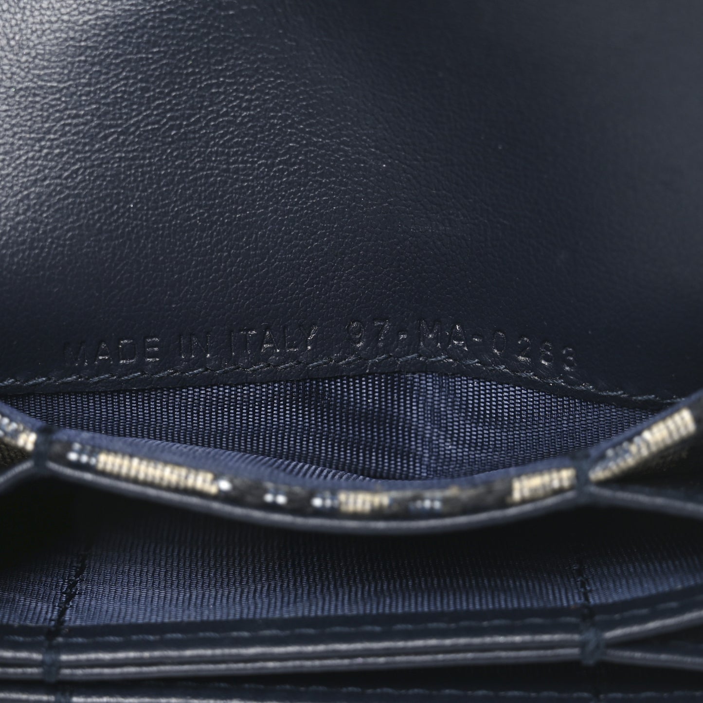 Oblique Saddle 5-Gusset Card Holder Blue