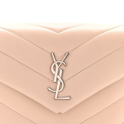 Saint Laurent Calfskin Y Quilted Monogram Toy Loulou Crossbody Bag Nude Powder 9 of 15