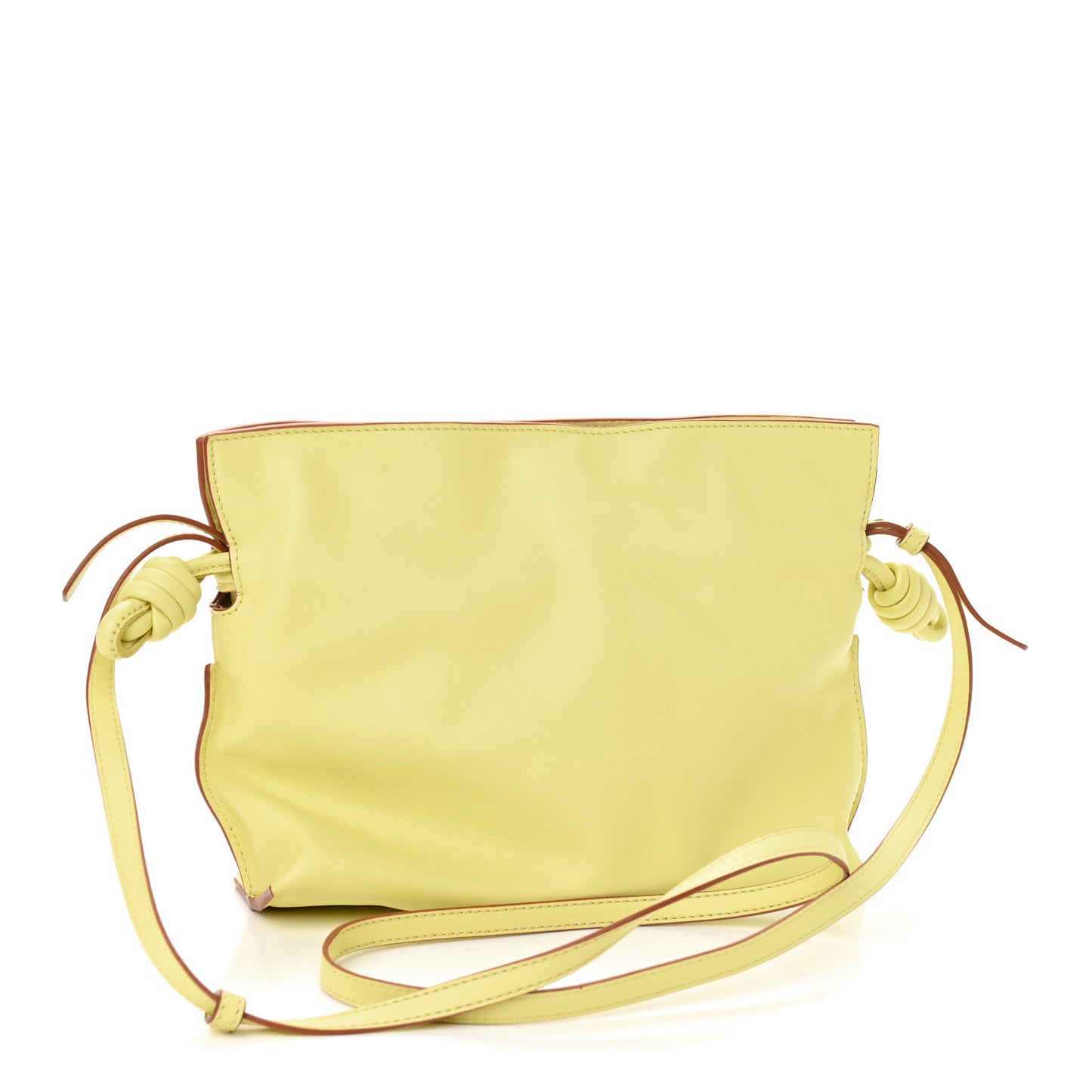 Calfskin Mini Flamenco Knot Bag Yellow