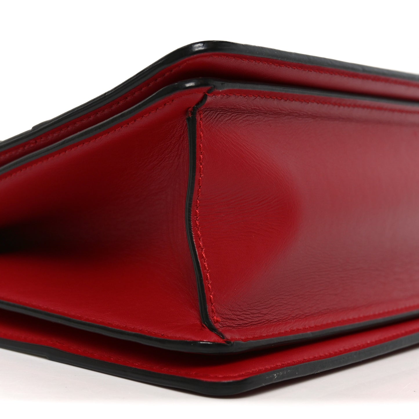 Calfskin Sylvie Web Small Queen Margaret Top Handle Bag Hibiscus Red Mystic White