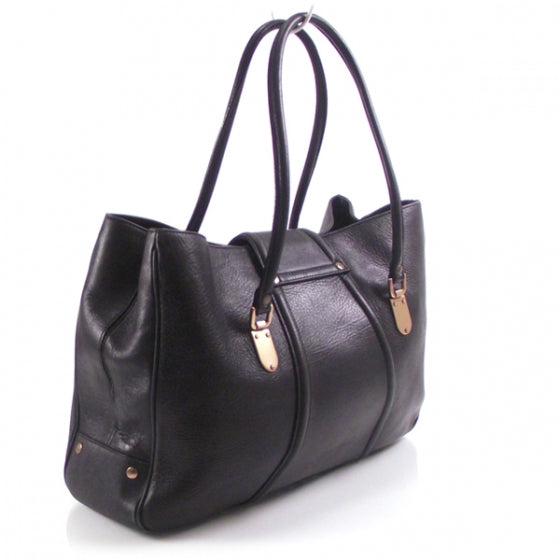 Gucci Leather Large Flap Tote Black 3 of 11