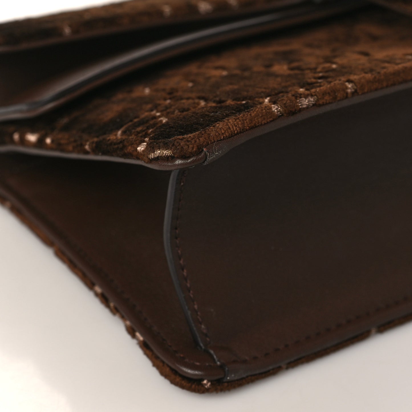 Velvet Moon Calfskin Crystal GG Monogram Small Dionysus Shoulder Bag Brown Vintage Cocoa Black Diamond
