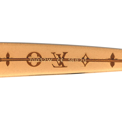 Louis Vuitton Acetate Obsession Round Sunglasses Z0032W Brown Glitter 6 of 7