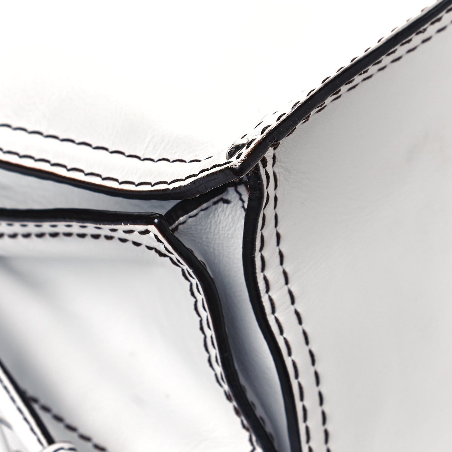 Calfskin Medium Shopping Tote White