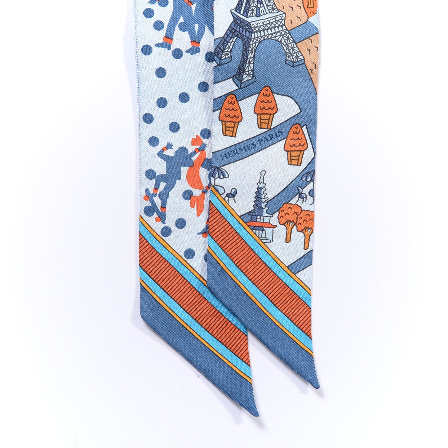 Silk Les Nouveaux Amoureux de Paris Twilly Ciel Blue Jean Orange