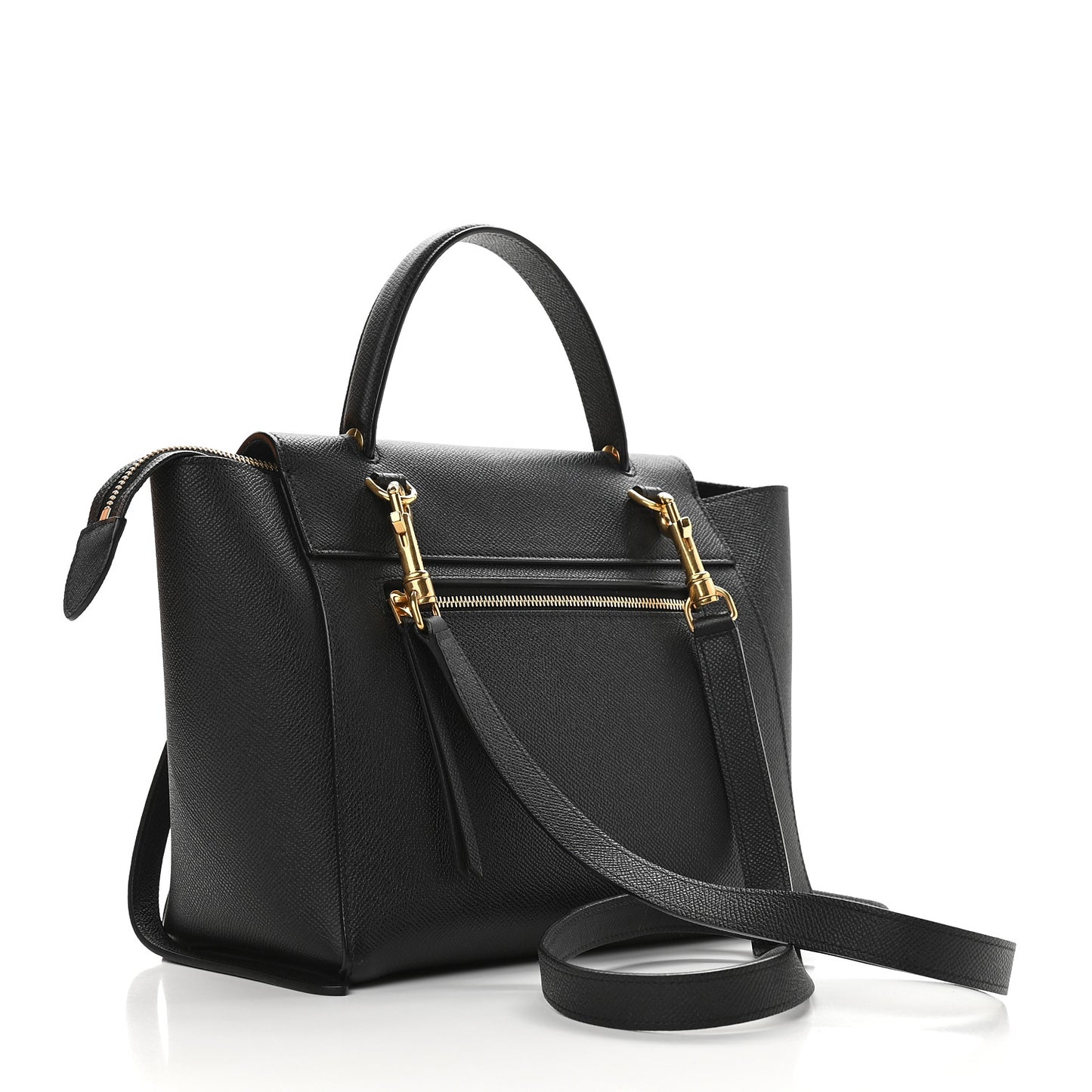 Grained Calfskin Micro Belt Bag Black