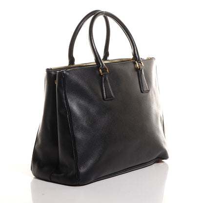 Prada Saffiano Lux Large Double Zip Tote Nero Black 3 of 9