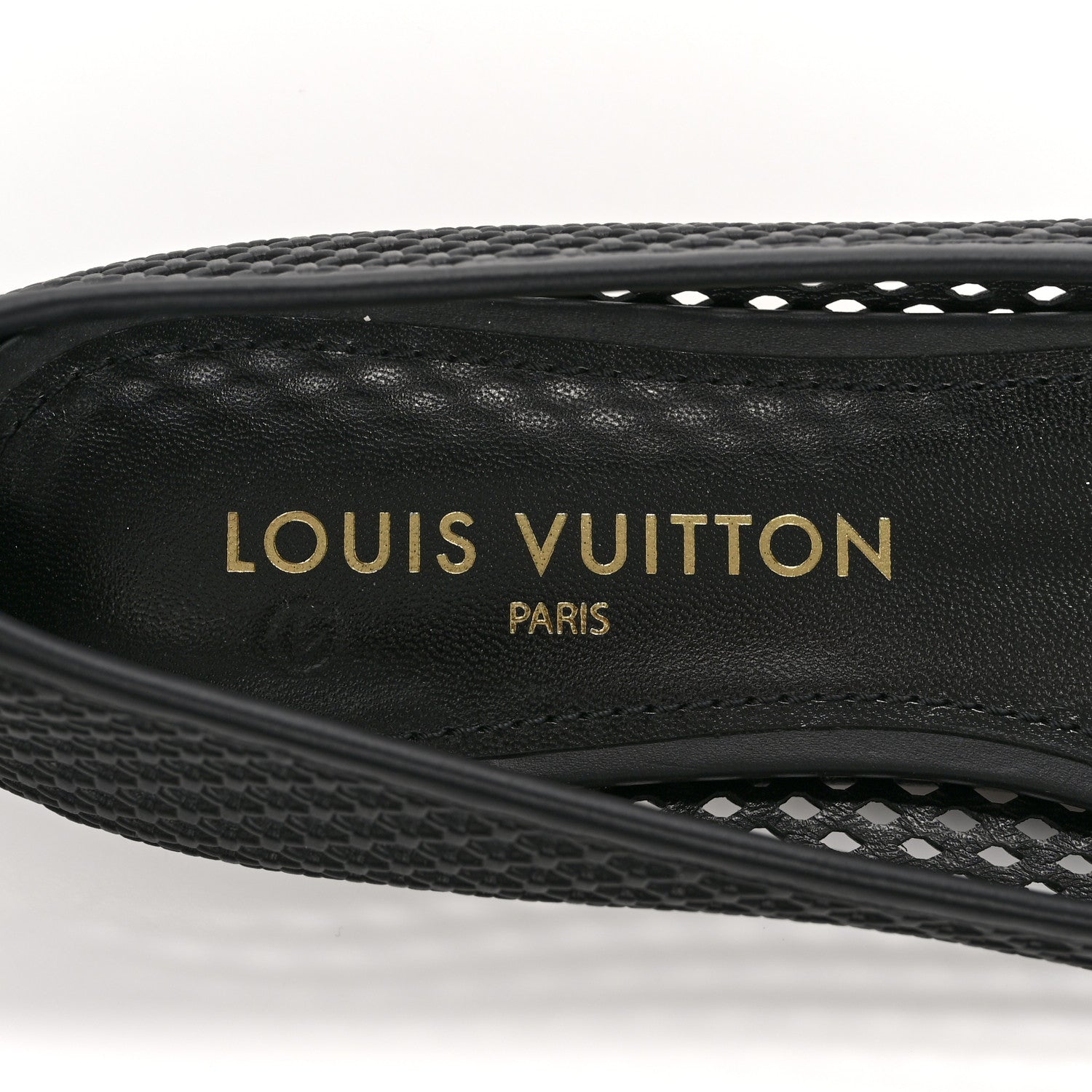 Louis Vuitton Perforated Calfskin Shake Ballerina Flats 41 Black 7 of 8