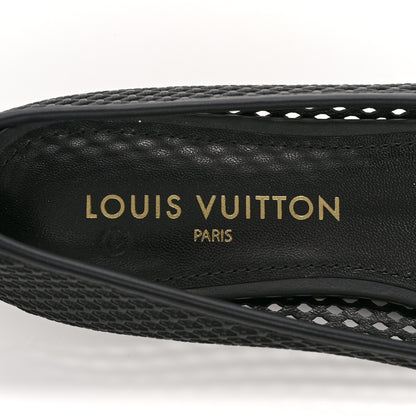 Louis Vuitton Perforated Calfskin Shake Ballerina Flats 41 Black 7 of 8