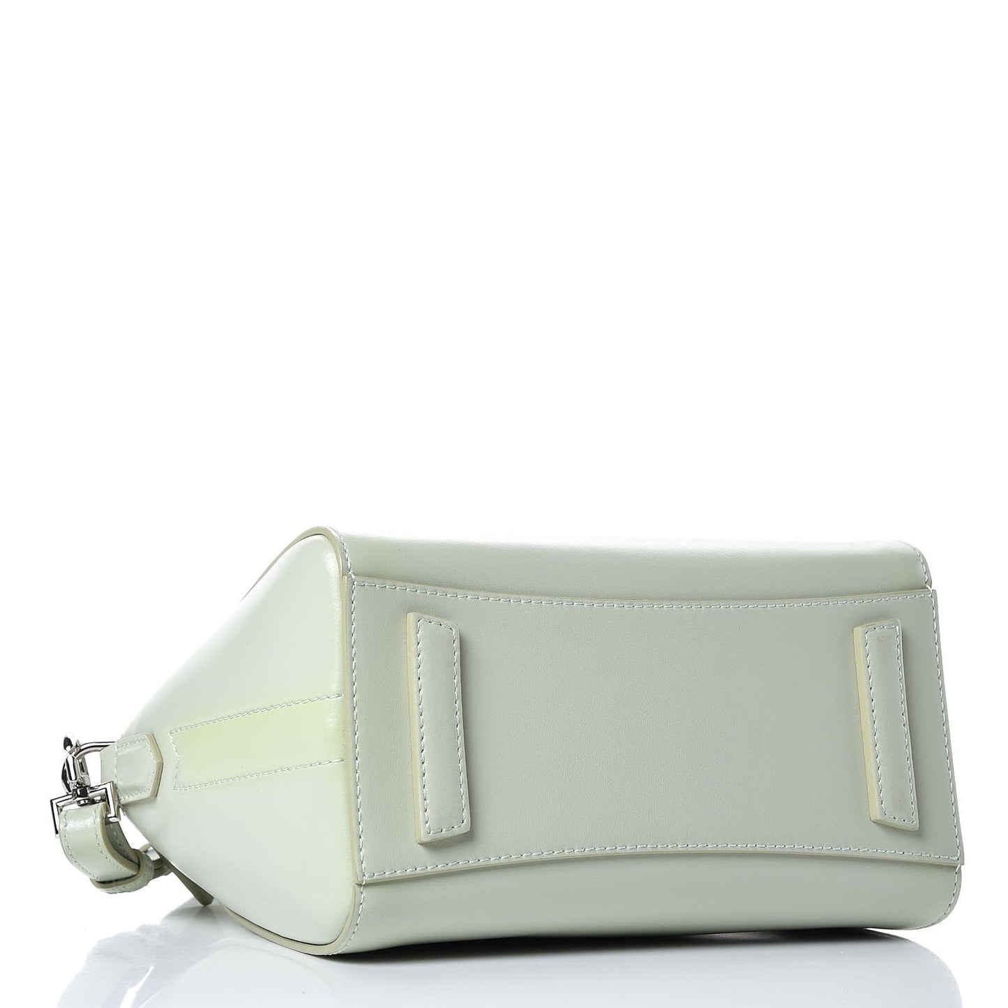 Shiny Lord Calfskin Mini Antigona Aqua Green