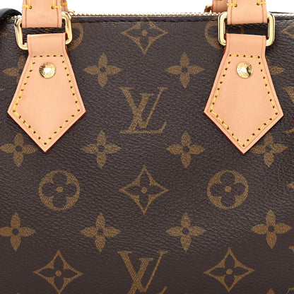 Louis Vuitton Monogram Speedy Bandouliere 20 Black 7 of 9