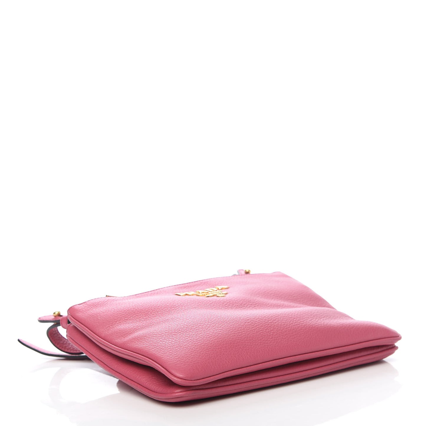 Vitello Phenix Double Zip Crossbody Bag Peonia