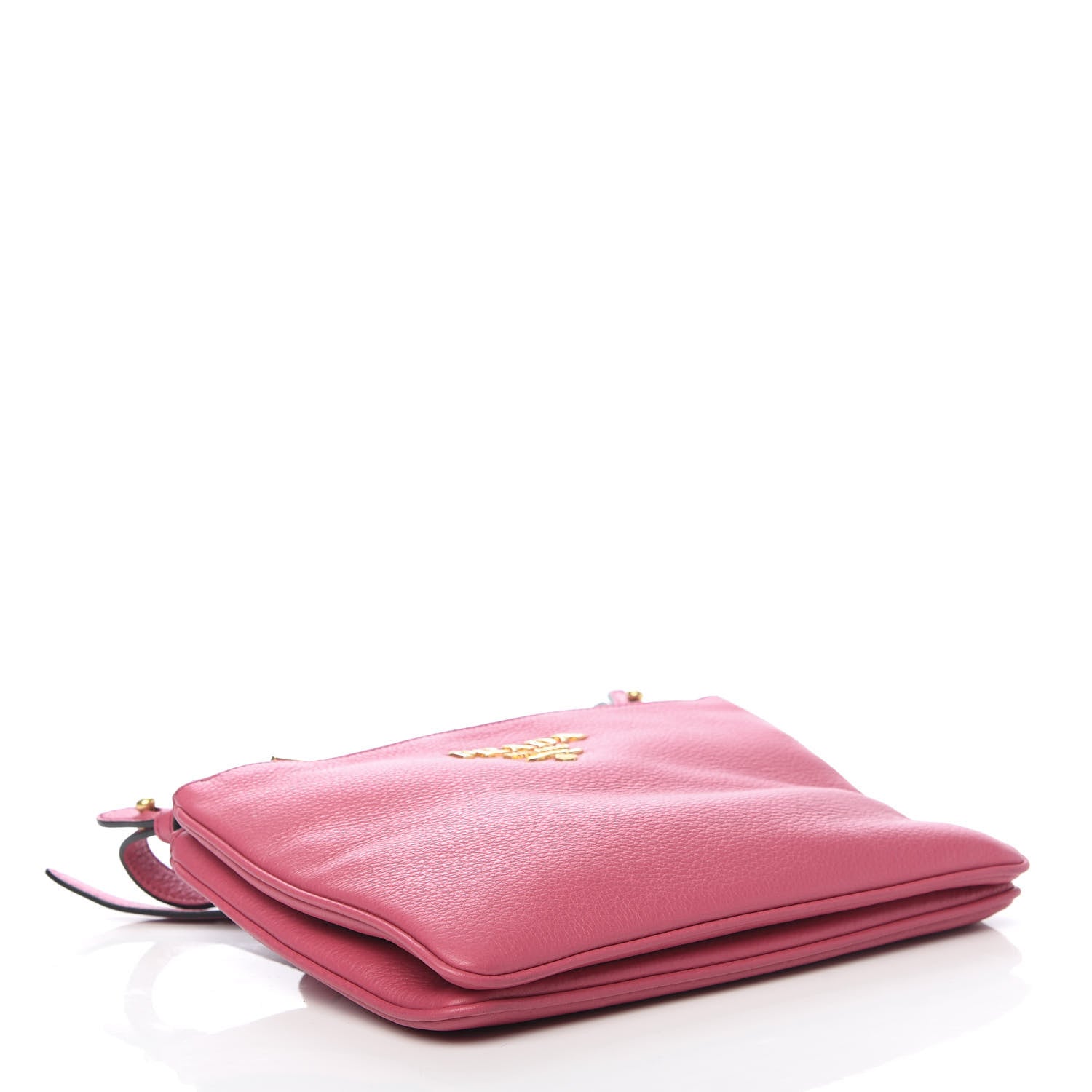 Prada Vitello Phenix Double Zip Crossbody Bag Peonia 4 of 11