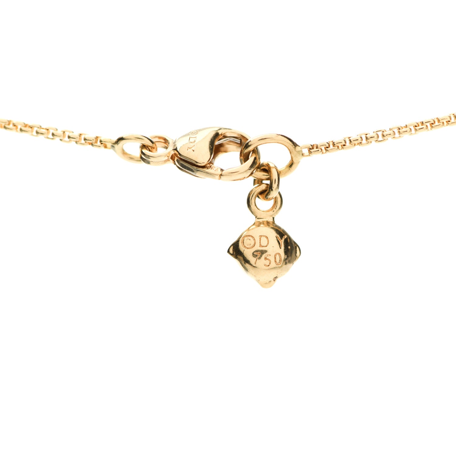 David Yurman 18K Yellow Gold Diamond 14mm Solari Pave Wrap Pendant Necklace 4 of 4