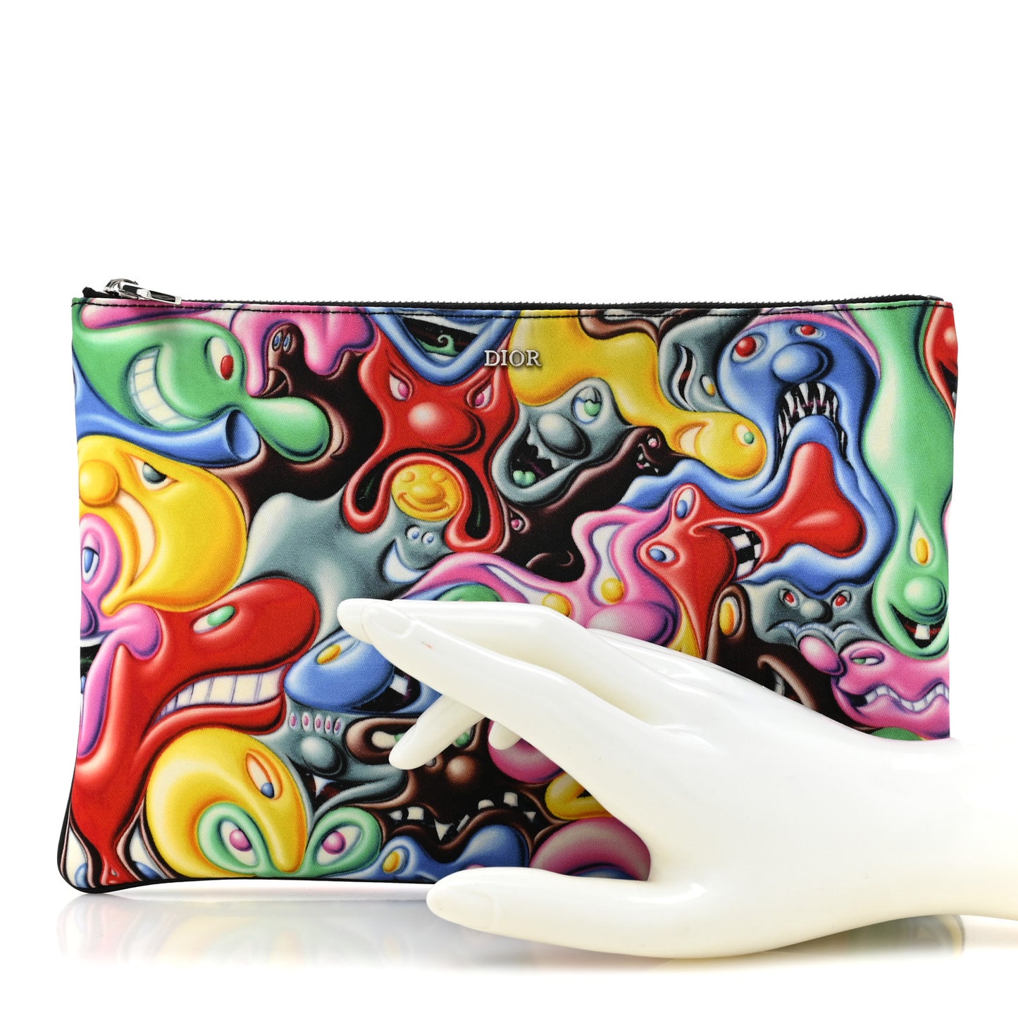 X KENNY SCHARF Nylon Zip Pouch Multicolor