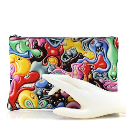Christian Dior X KENNY SCHARF Nylon Zip Pouch Multicolor 2 of 10