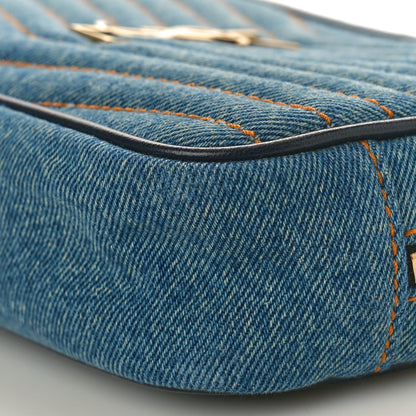 Saint Laurent Denim Matelasse Monogram Mini Lou Camera Bag California Blue 10 of 10