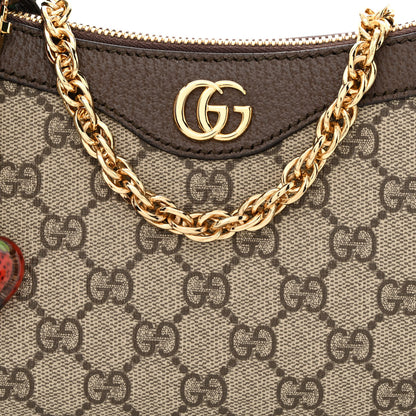 Gucci GG Supreme Monogram Textured Dollar Calfskin Web Small Ophidia GG Handbag Beige Ebony New Acero 8 of 10