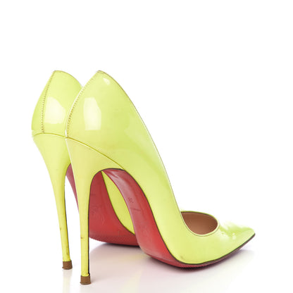 Christian Louboutin Patent So Kate 120 Pumps 38 Neon Yellow 4 of 27