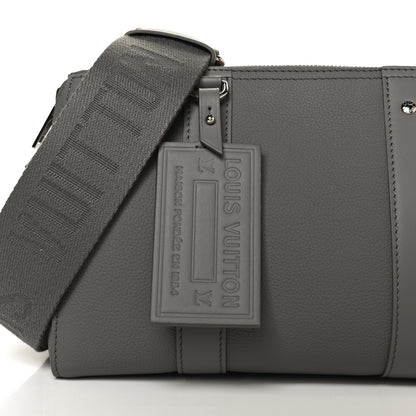 Louis Vuitton Grained Calfskin Aerogram City Keepall Gris 8 of 13