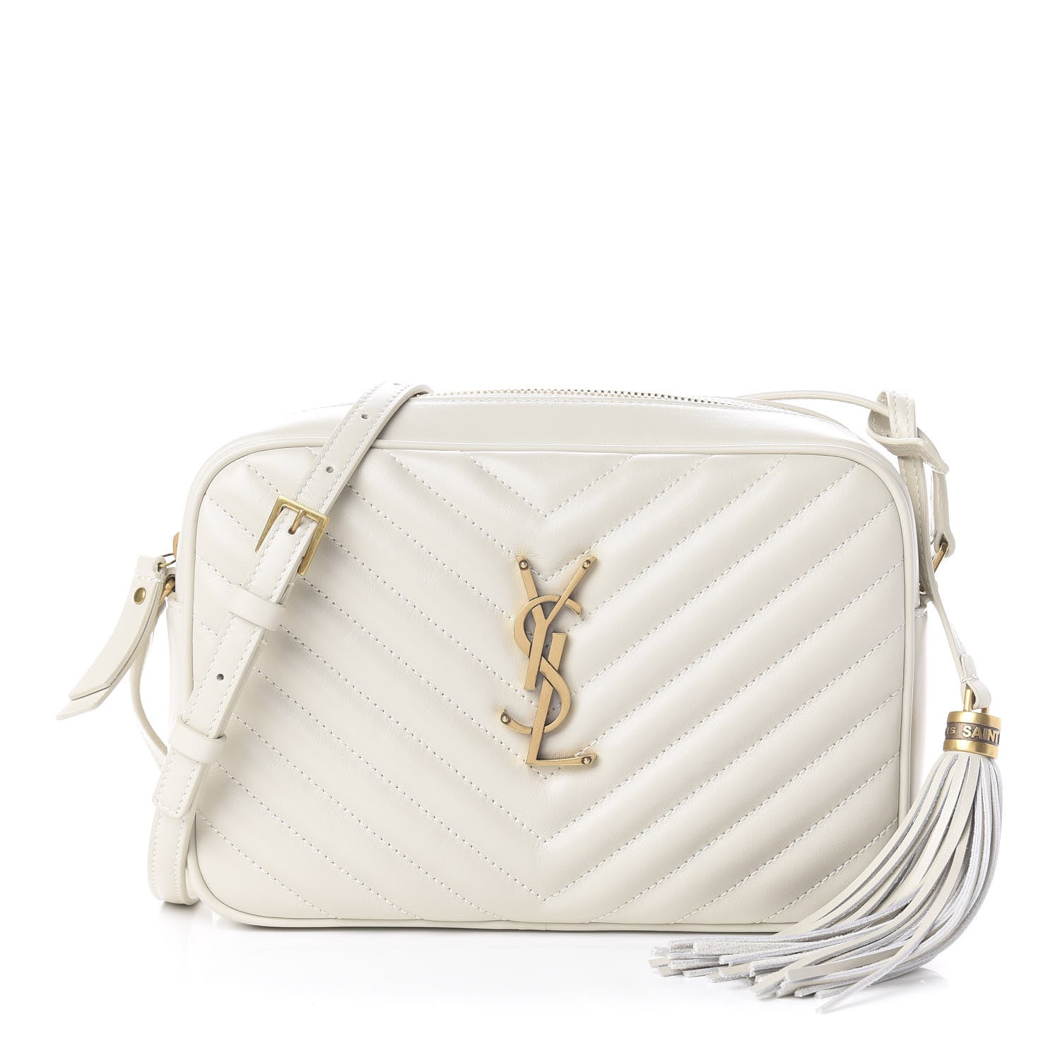 Saint Laurent Calfskin Matelasse Monogram Lou Camera Bag Crema Soft 1 of 13