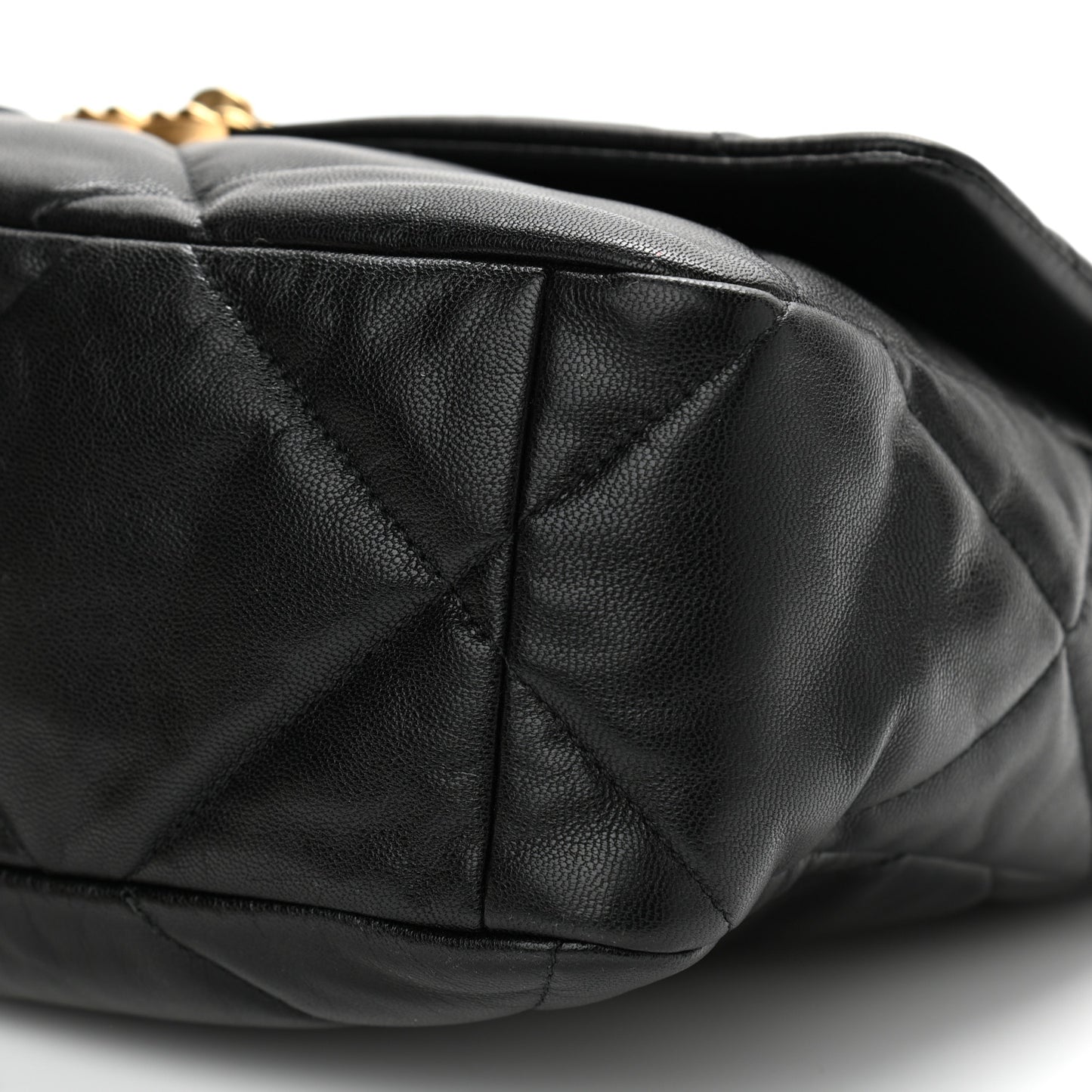 Lambskin Quilted Large Chanel 19 Flap Black