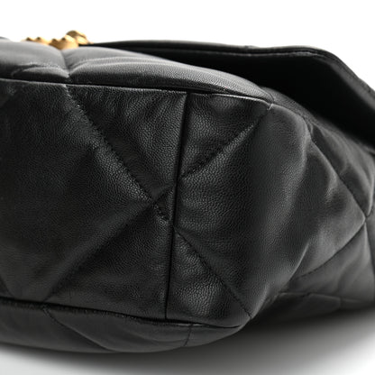 Chanel Lambskin Quilted Large Chanel 19 Flap Black 9 of 10