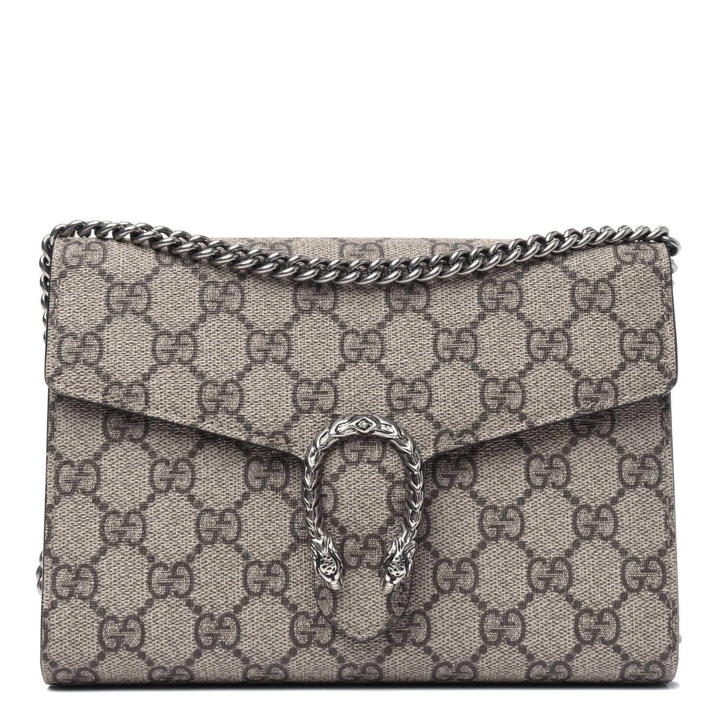 Gucci GG Supreme Monogram Mini Dionysus Chain Wallet Beige Taupe 1 of 5