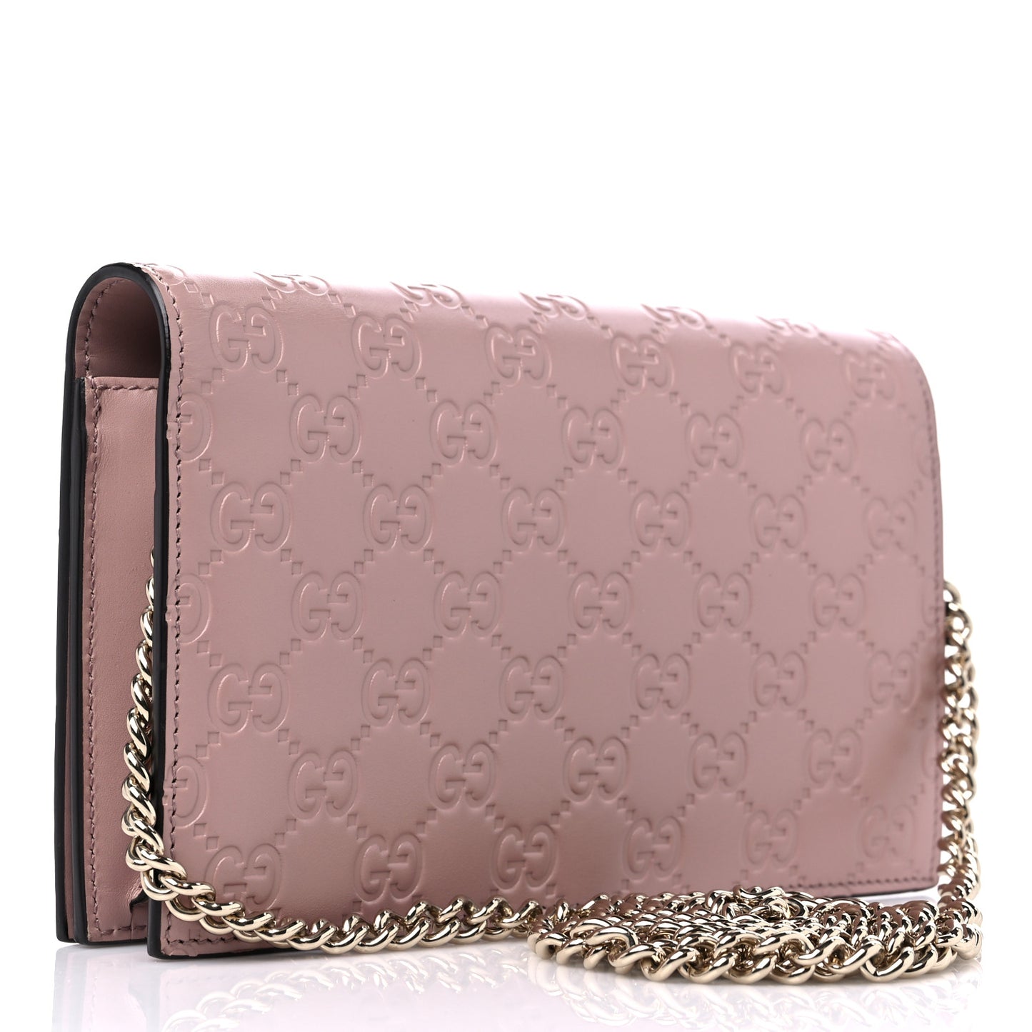 Guccissima Signature Bowy Chain Wallet Dark Cipria