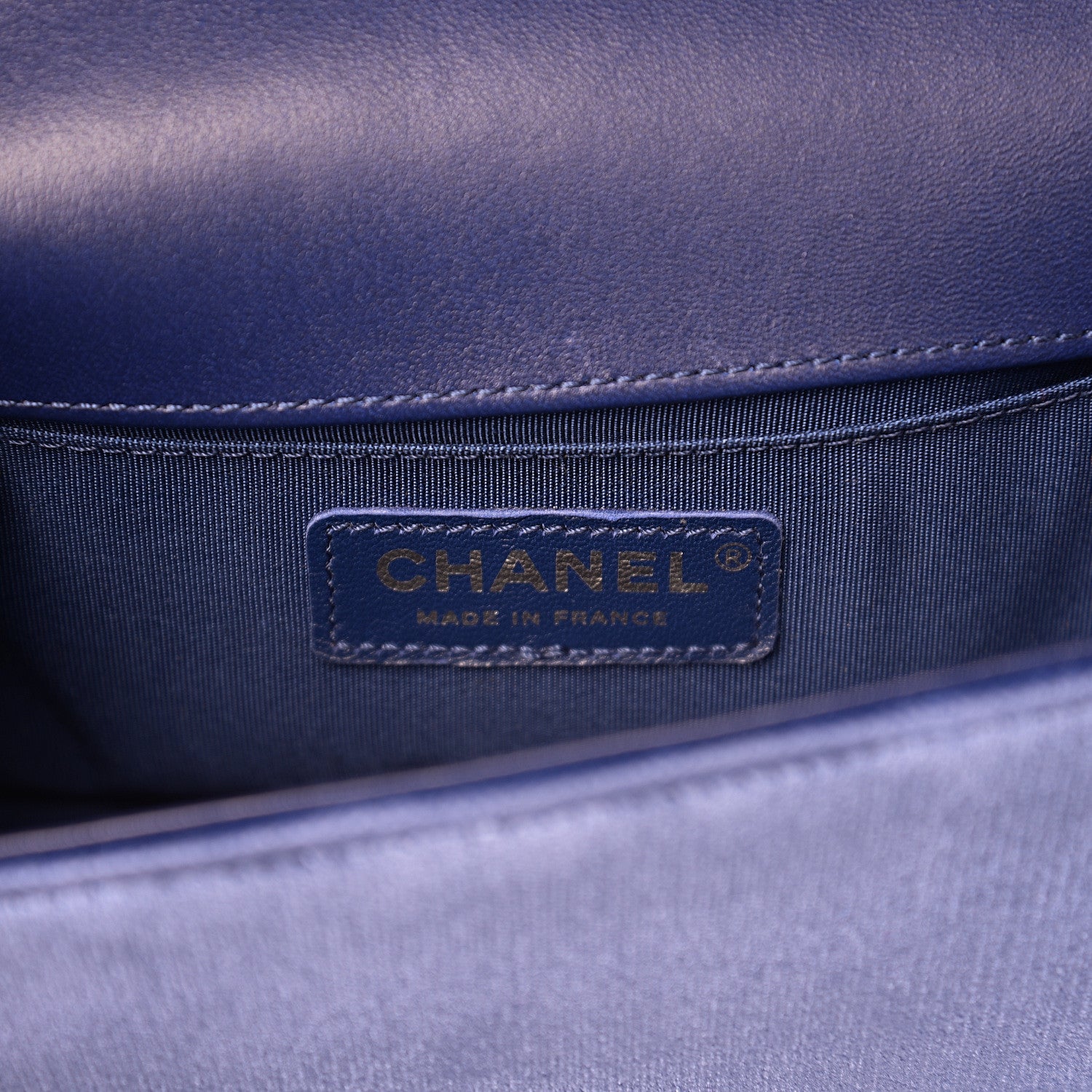 Chanel Velvet Quilted Small Boy Flap Blue 5 of 11