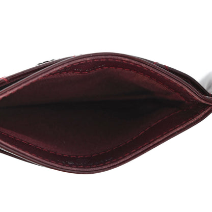 Chanel Patent Quilted Brilliant Card Holder Burgundy 4 of 4