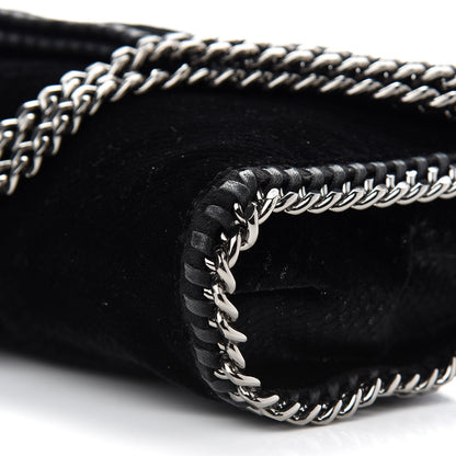Stella McCartney Velvet Python Embossed Falabella Fold Over Tote Black 8 of 8