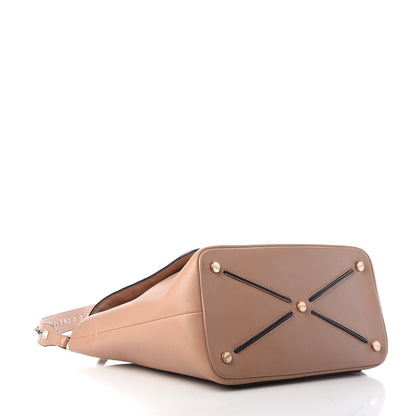 Valentino Garavani Calfskin Rockstud Demilune Double Handle Satchel Skin Sorbet 4 of 12