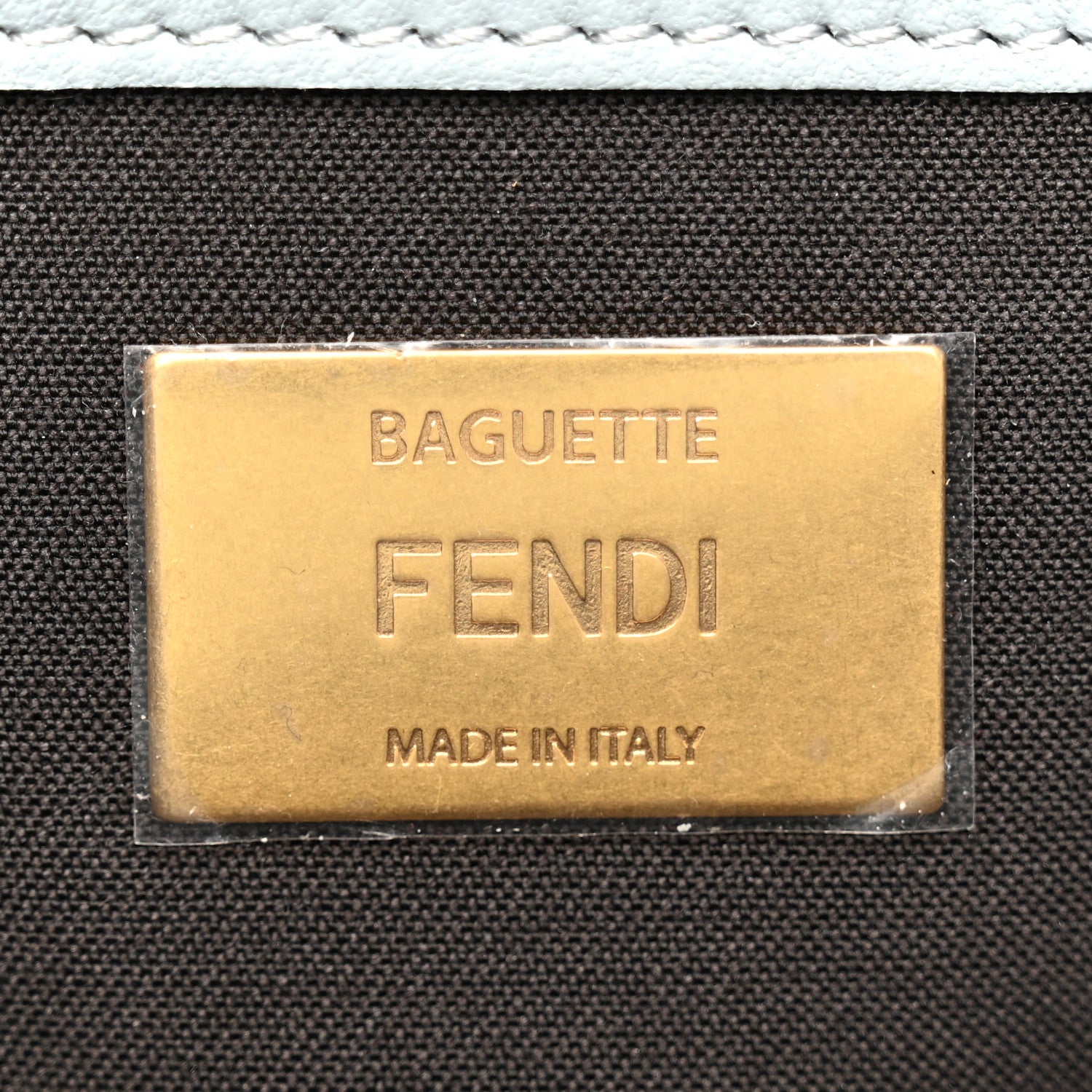 Fendi Nappa FF 1974 Embossed Baguette Anice 6 of 12