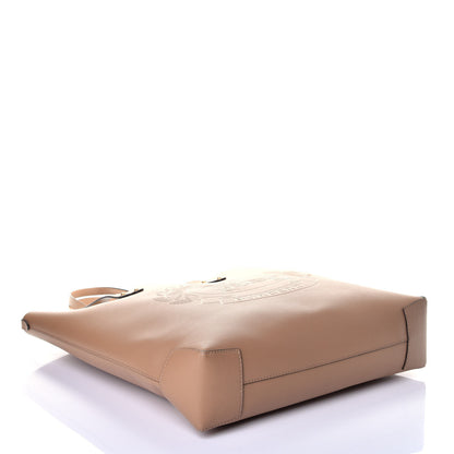 Burberry Calfskin Embossed Crest Large Tote Light Camel 4 of 8