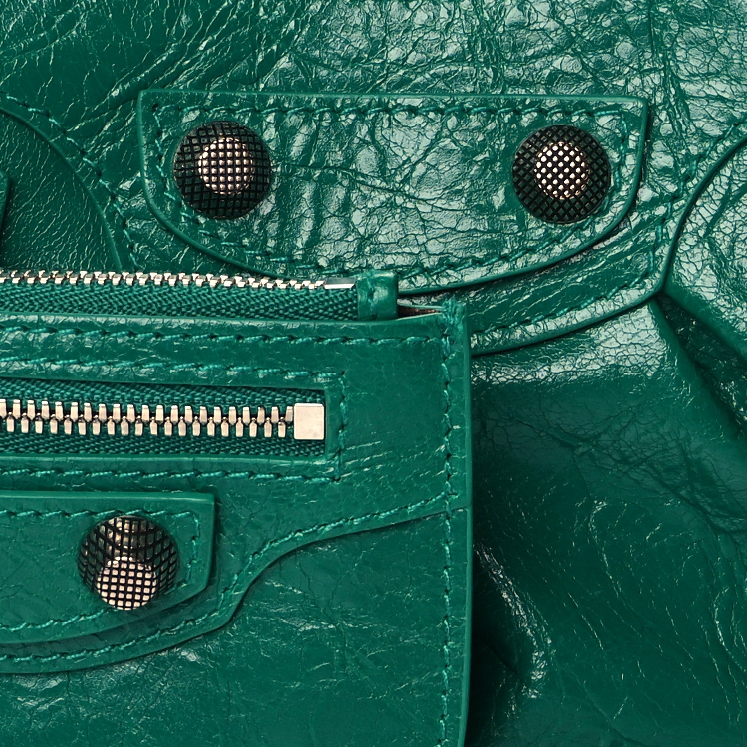 Balenciaga Agneau Arena XS Le Cagole Shoulder Bag Jade 8 of 10