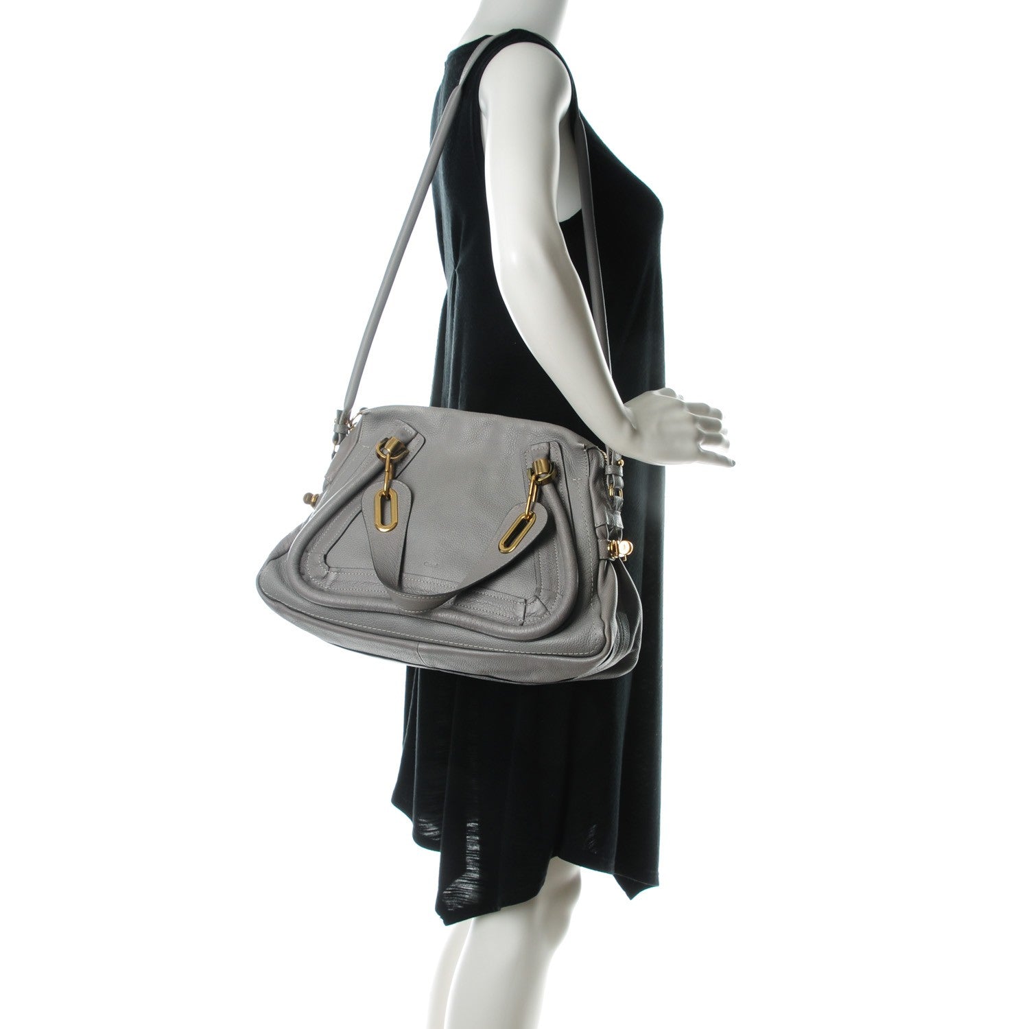 Chloe Calfskin Small Paraty Cashmere Grey 2 of 10