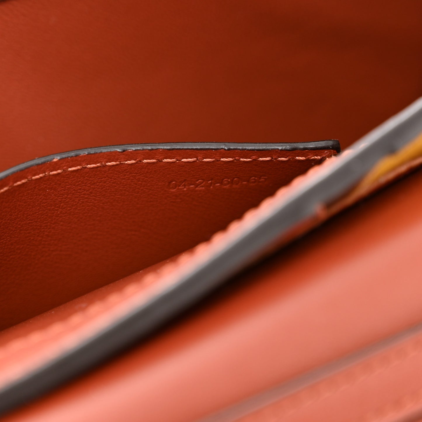 Calfskin Patchwork Alphabet Clutch On Chain Sepia Brown