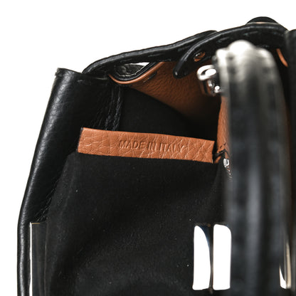 Fendi Cuoio Romano Selleria Bi-Color Mini Peekaboo Iconic Satchel Black Mou 7 of 14