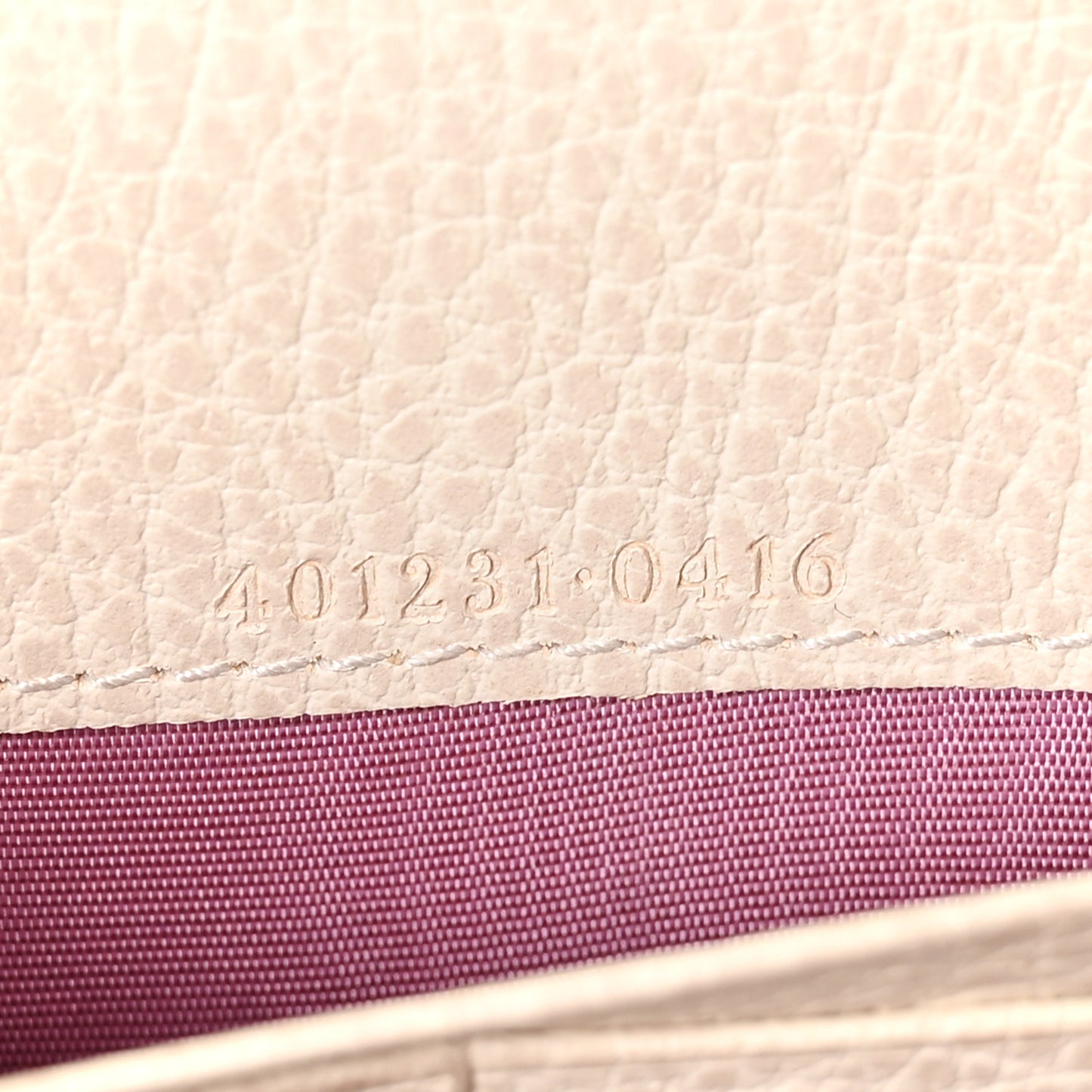 Calfskin Mini Dionysus Chain Wallet White