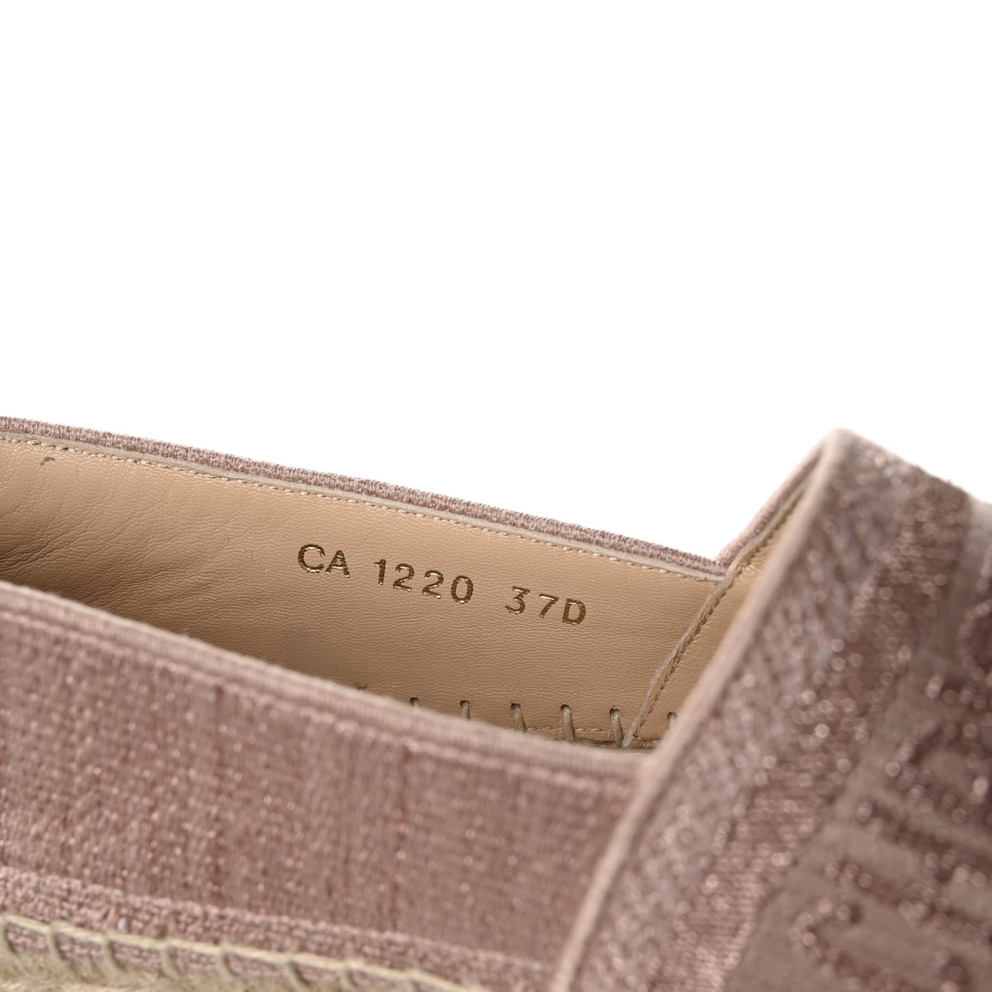 Metallic Cotton Embroidered Granville Espadrille 37 Rose