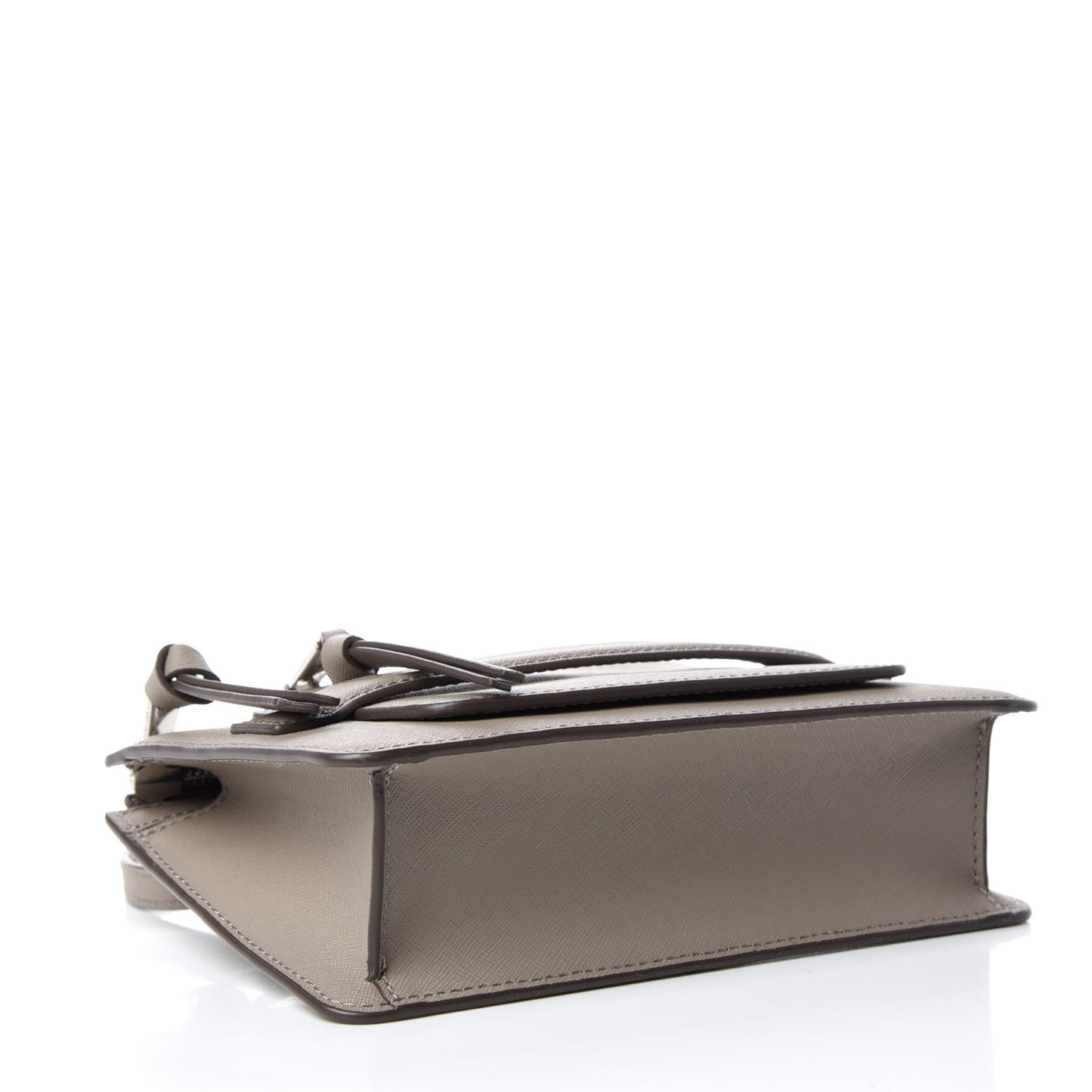 Saffiano Medium Madison Flap Crossbody Bag Cement